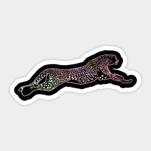 Cheetah Animal Wildlife Forest Nature Chrome Graphic Sticker